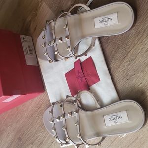 NEW Valentino garavani rockstud womens slides size 38.5